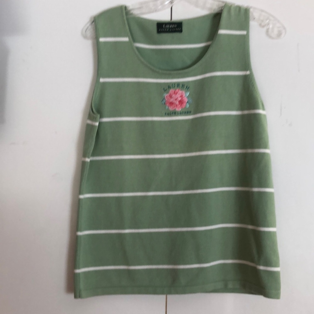 Ralph LAUREN TEA SHIRT FLORAL LOGO PN FRONT
